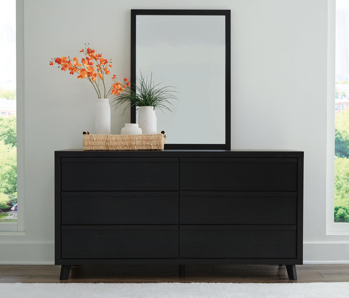 Danziar Bed, Dresser, Mirror, Chest and Nightstand - Black  (B1013-SI) - Image 17