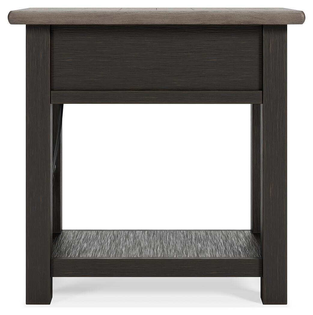 Tyler Creek Chairside End Table - Grayish Brown/Black  (T736-SI) - Image 6
