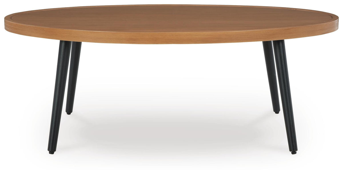Horizon Hall Outdoor Sofa, 2 Lounge Chairs, Ottoman and Coffee Table (P572-SI) - Image 3