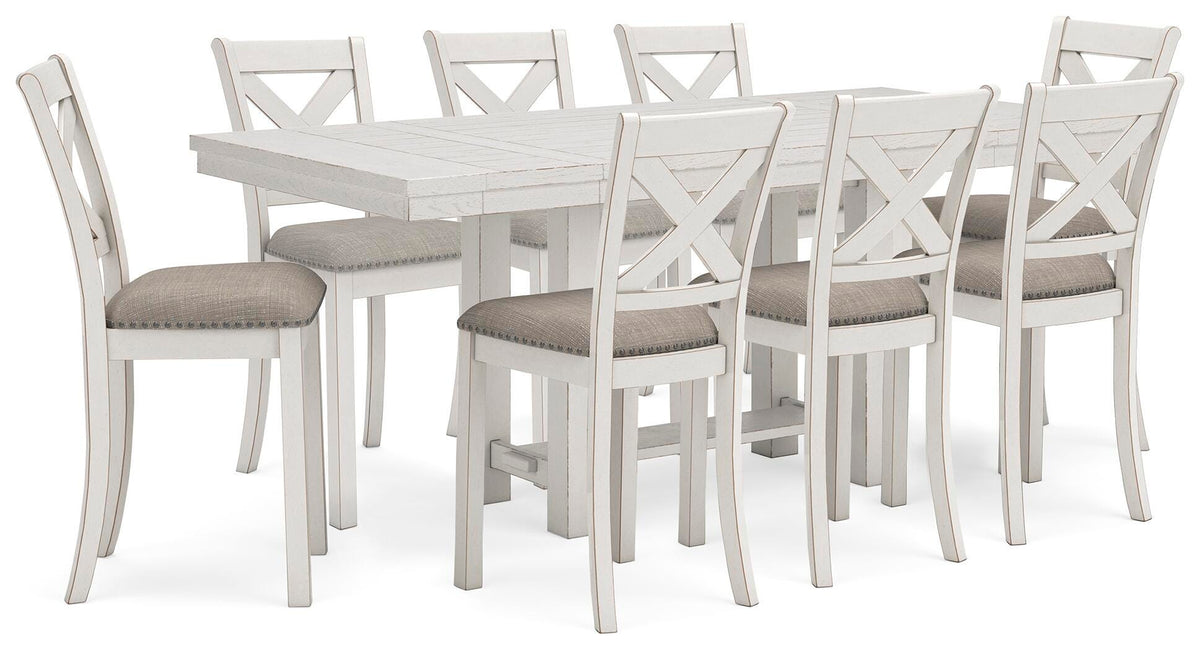 Robbinsdale Counter Height Table and 8 Barstools (D642-SI)