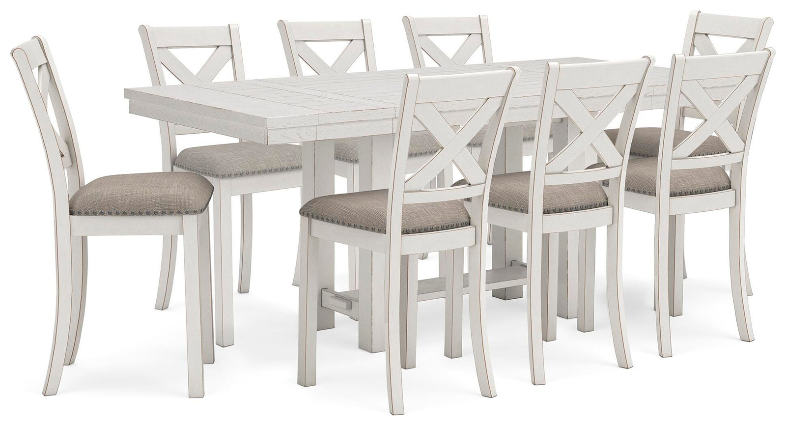 Robbinsdale Counter Height Table and 8 Barstools (D642-SI)