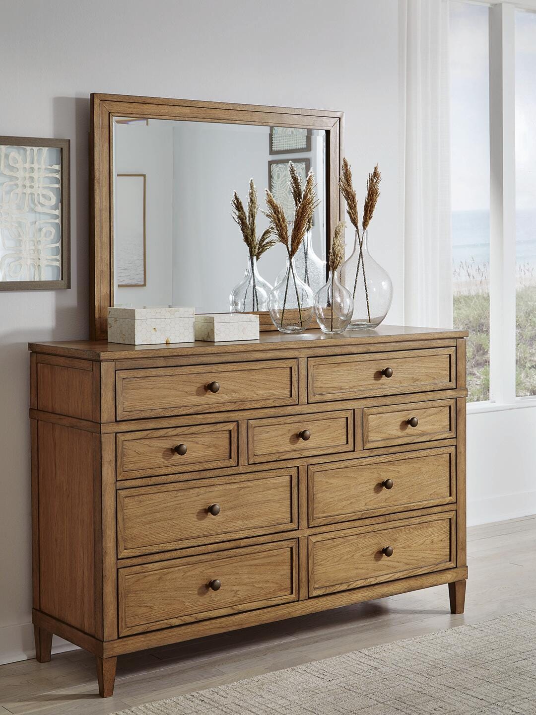 Sharlance Dresser and Mirror - Brown  (B895-SI) - Image 2