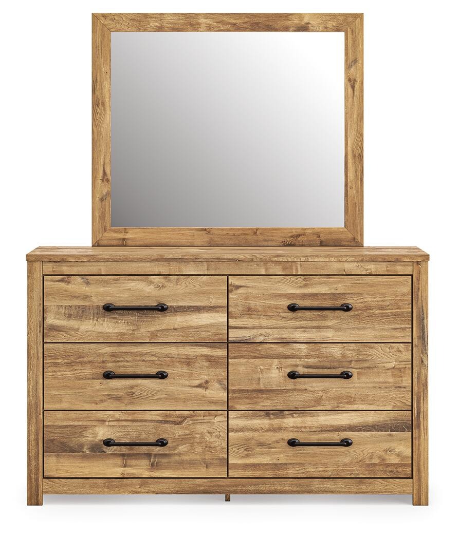 Maystonna King Crossbuck Panel Bed, Dresser, Mirror and Nightstand (PCB1580-SI) - Image 2