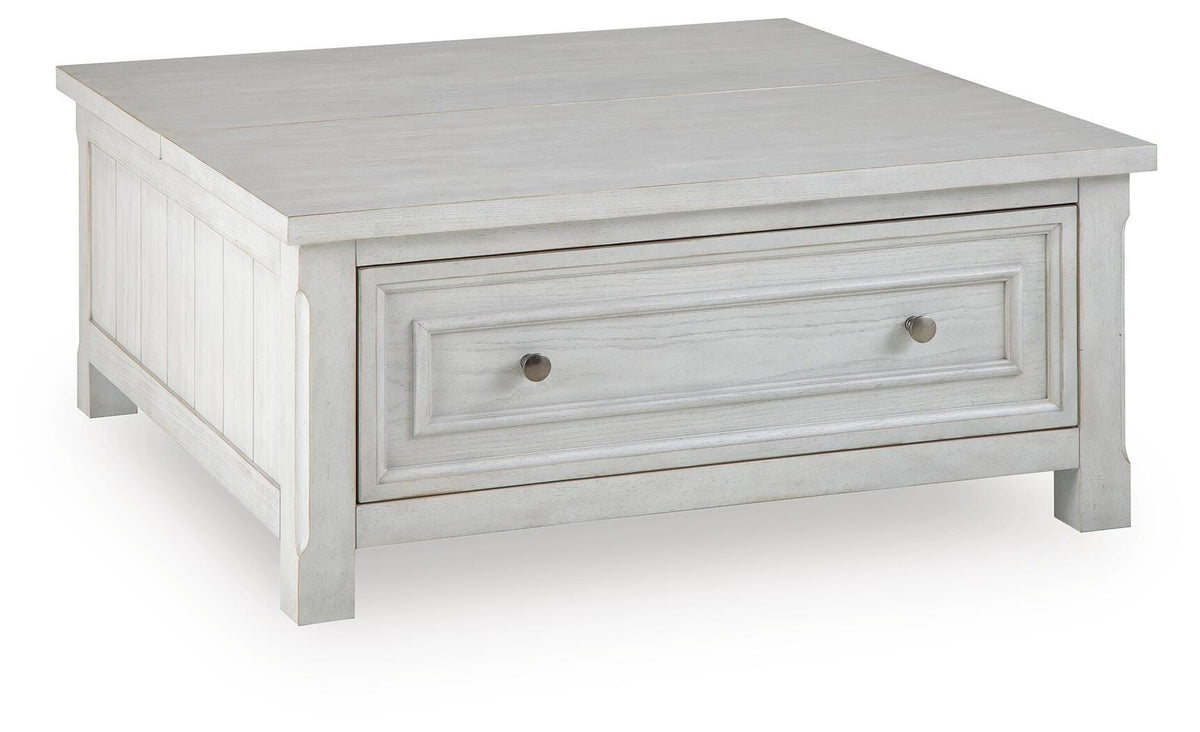 Robbinsdale Lift-Top Coffee Table - Antique White  (T729-SI)