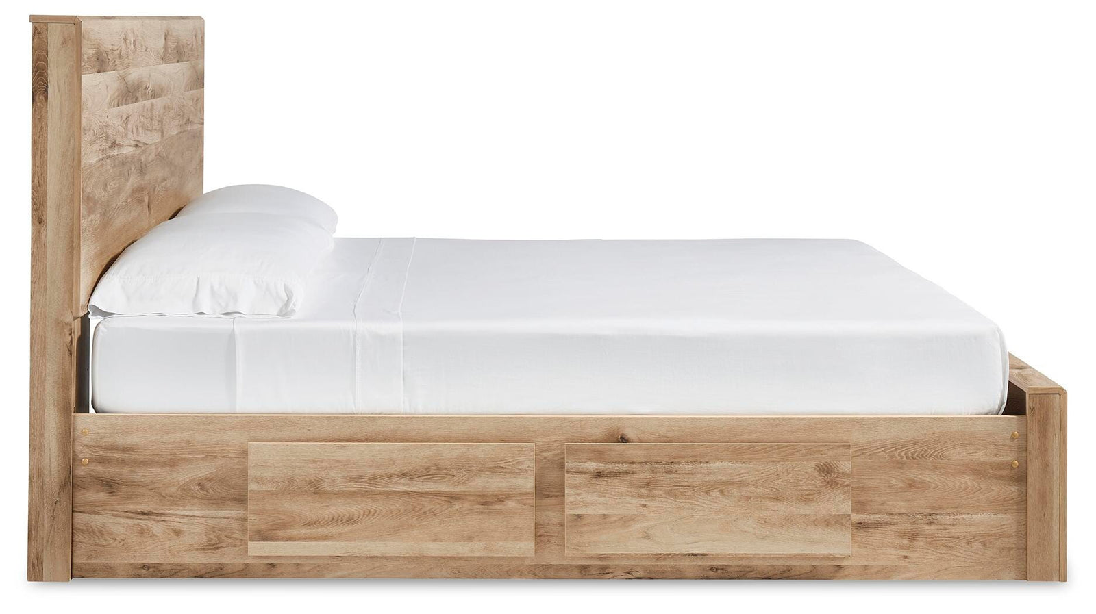 Hyanna Panel Storage Bed with 2 Under Bed Storage Drawers - Tan Brown  (B1050-SI) - Image 4