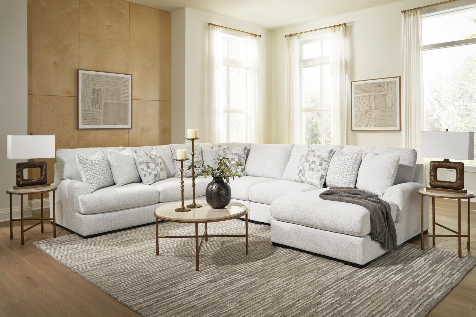 Misty-Lakes 5-Piece Sectional with Chaise (PC66906-SI) - Image 3