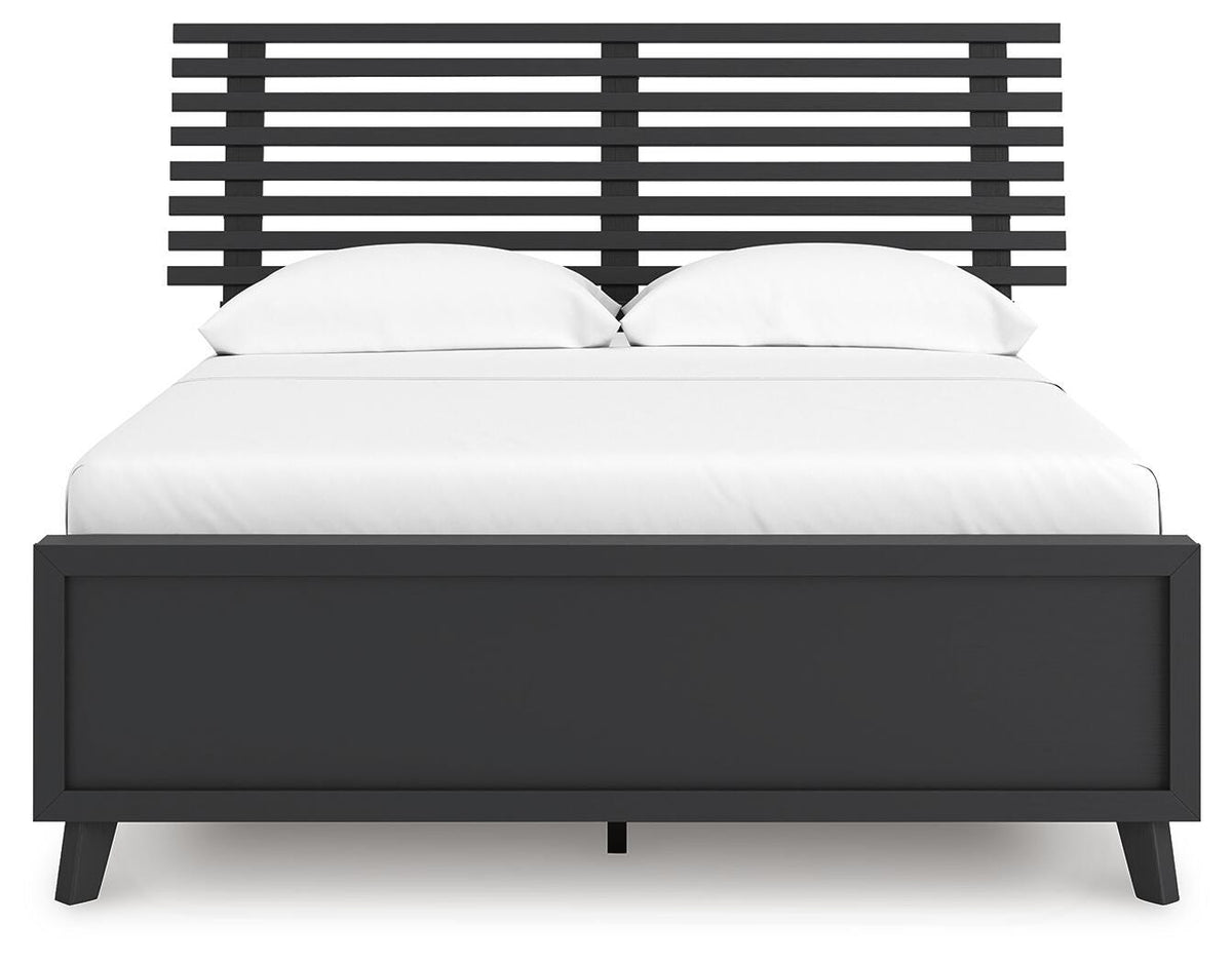 Danziar Slat Panel Platform Bed, Dresser and Mirror (B1013-SI) - Image 2