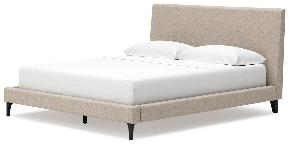Cielden Upholstered Bed with Roll Slats - Soft Gray  (B1199-SI) - Image 3