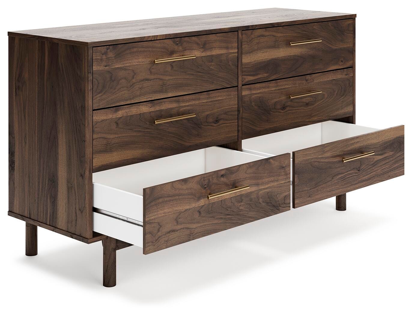 Calverson Panel Platform Bed with Dresser and Nightstand - Mocha  (EB3660-SI) - Image 5
