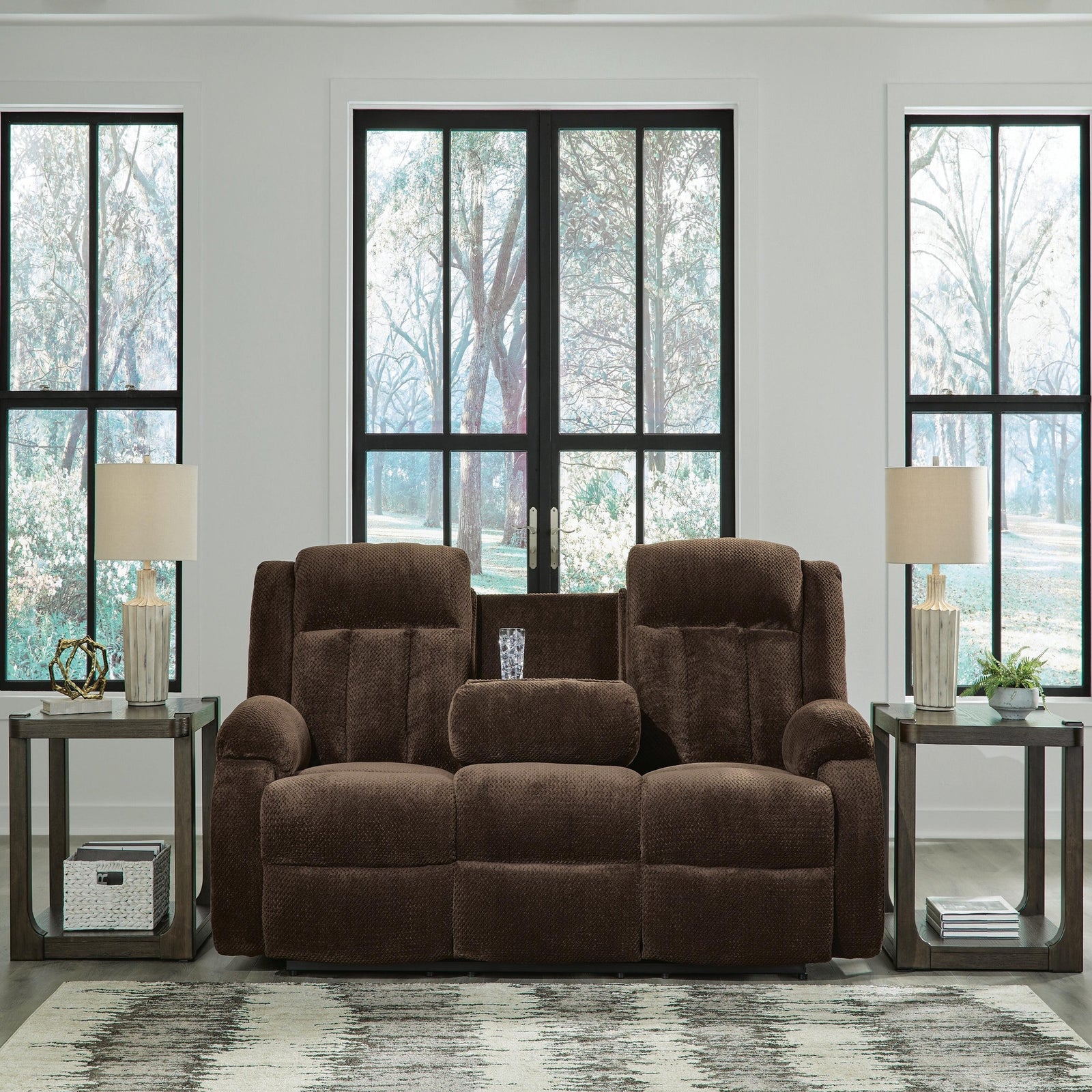 Observation Power Reclining Sofa with Drop Down Table (PC21406-SI) - Image 6
