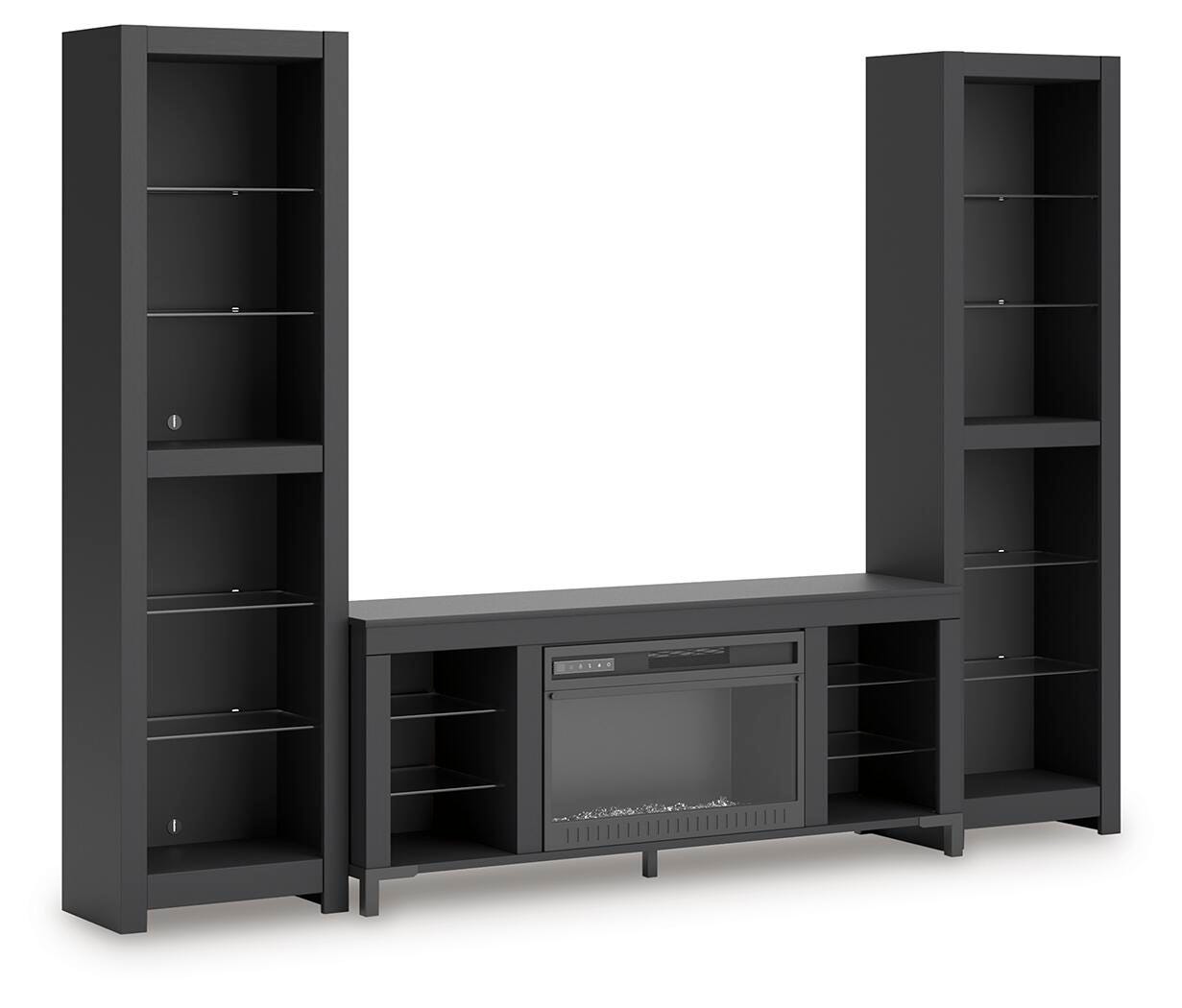 Cayberry 3-Piece Entertainment Center with Electric Fireplace (W2721-SI)