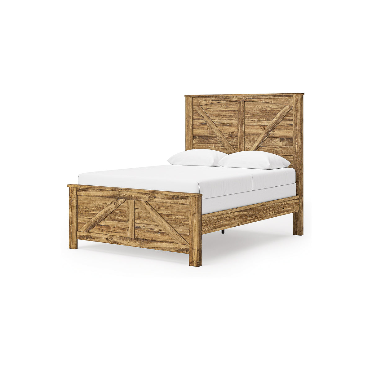 Maystonna Queen Crossbuck Panel Bed, Dresser, Mirror and Nightstand (PCB1580-SI) - Image 14