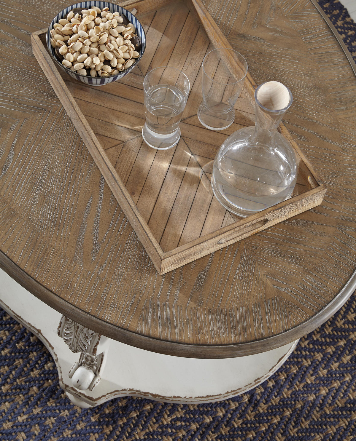 Realyn Coffee Table and 2 End Tables - White/Brown  (T743-SI) - Image 7