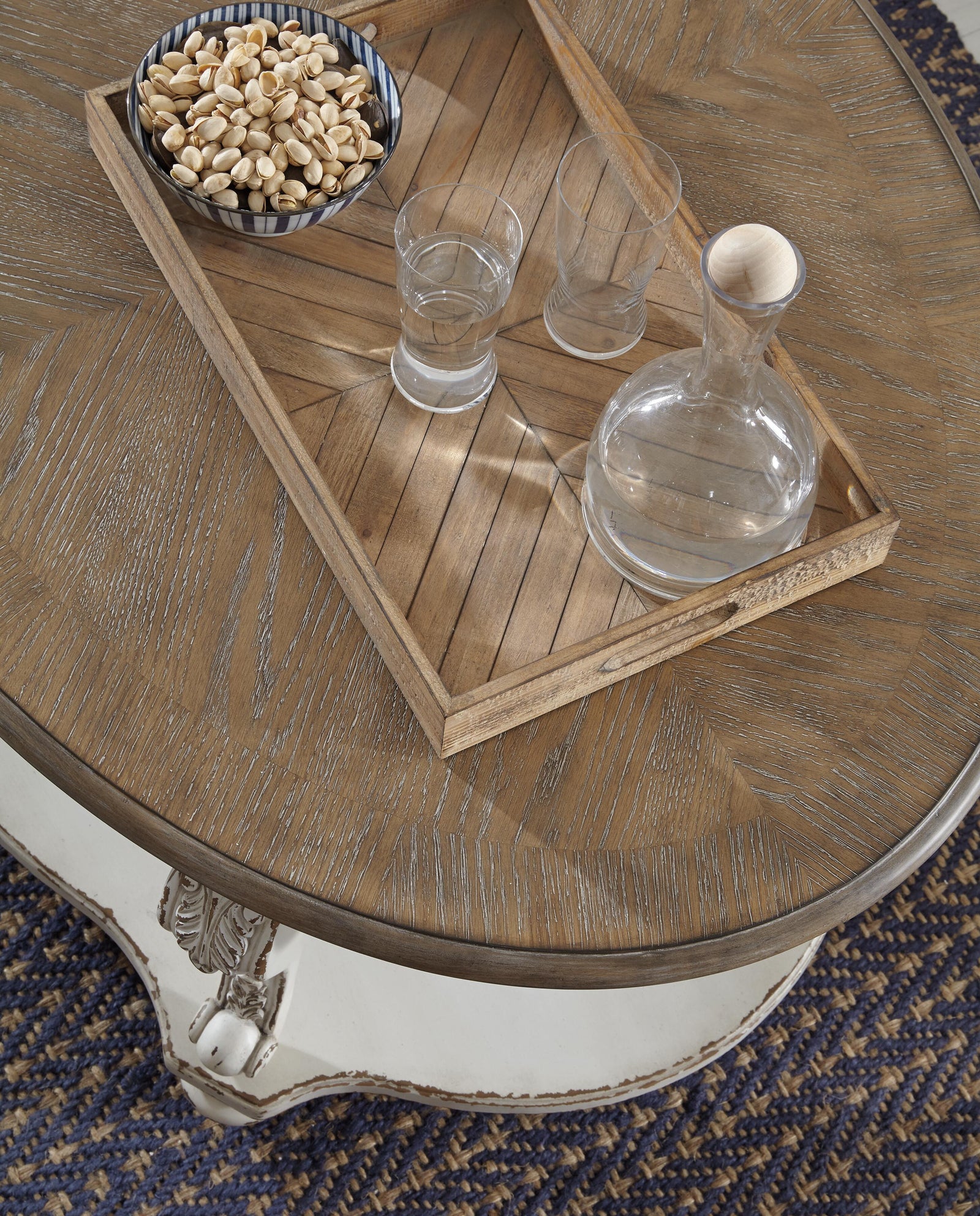 Realyn Coffee Table and 2 End Tables - White/Brown  (T743-SI) - Image 7