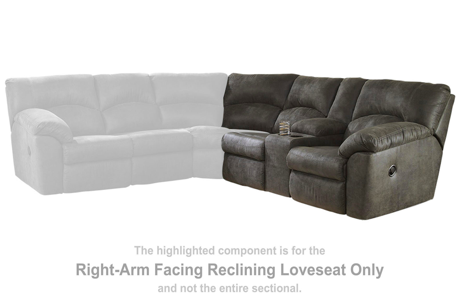 Tambo Right-Arm Facing Reclining Loveseat (27801-SI) - Image 9