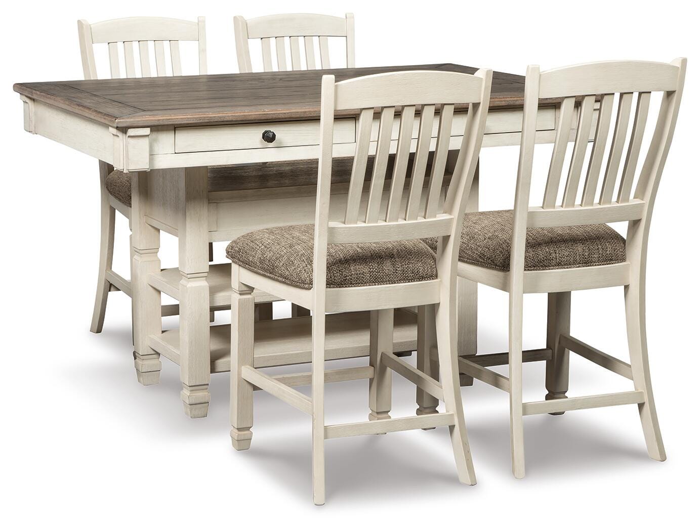 Bolanburg Counter Height Dining Table and 4 Barstools with Display Cabinet (D647-SI) - Image 3