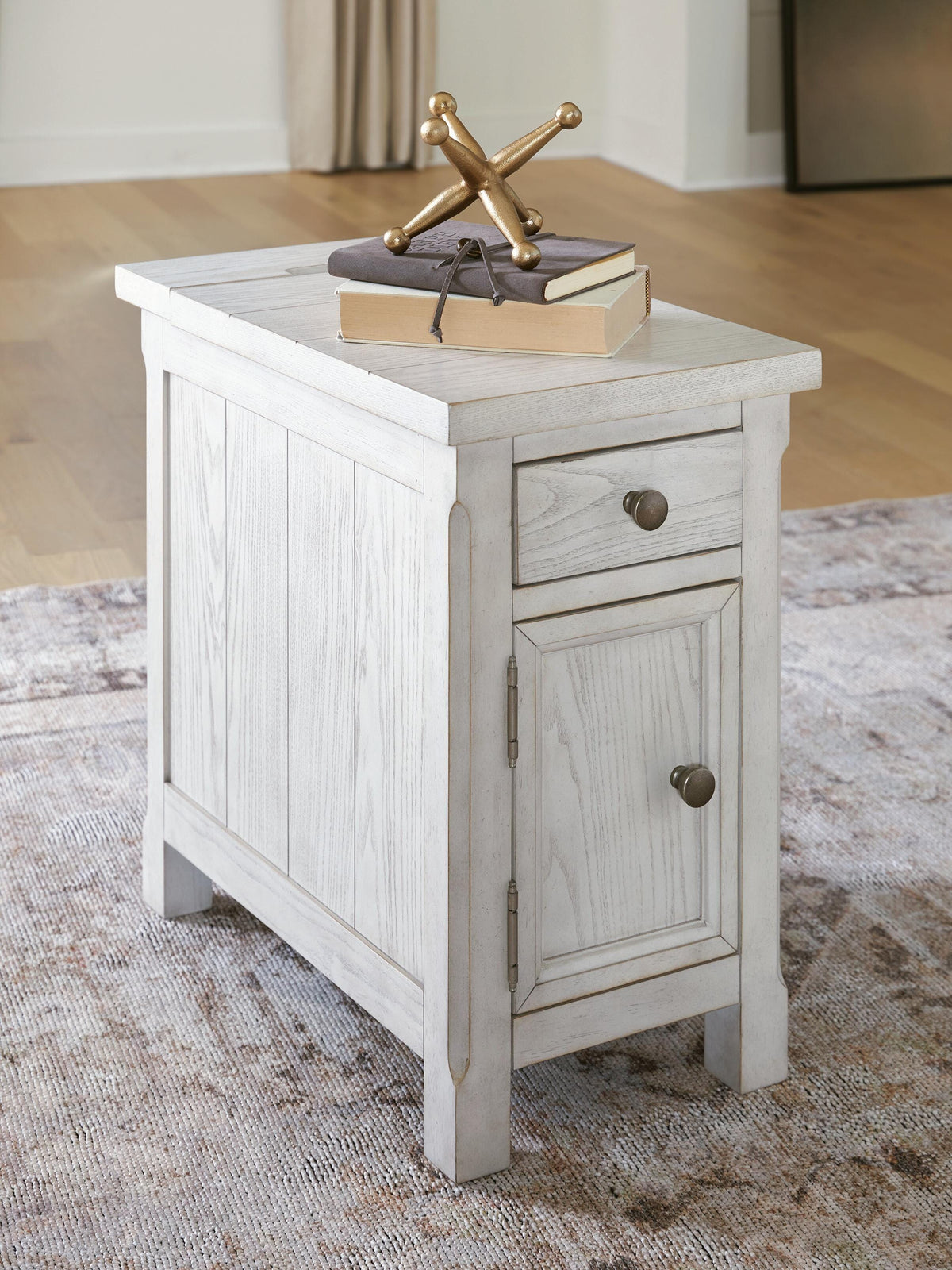 Robbinsdale Chairside End Table - Antique White  (T729-SI) - Image 2