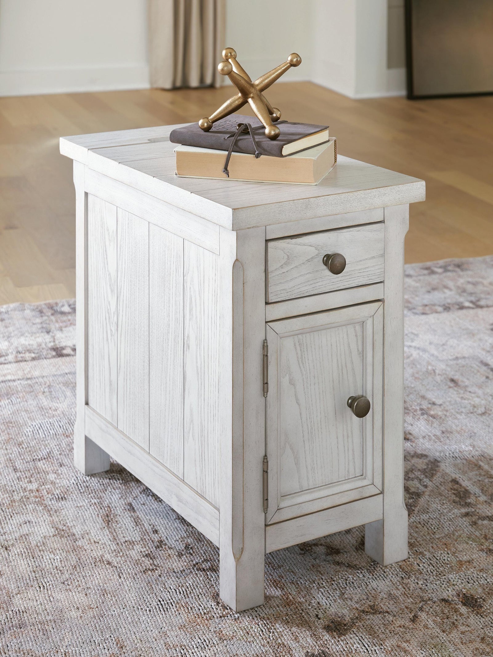 Robbinsdale Chairside End Table - Antique White  (T729-SI) - Image 2