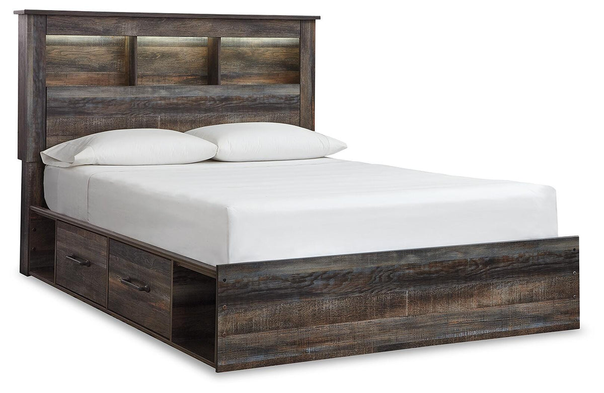 Drystan Bookcase Bed with Storage, Dresser and Nightstand (B211-SI) - Image 5