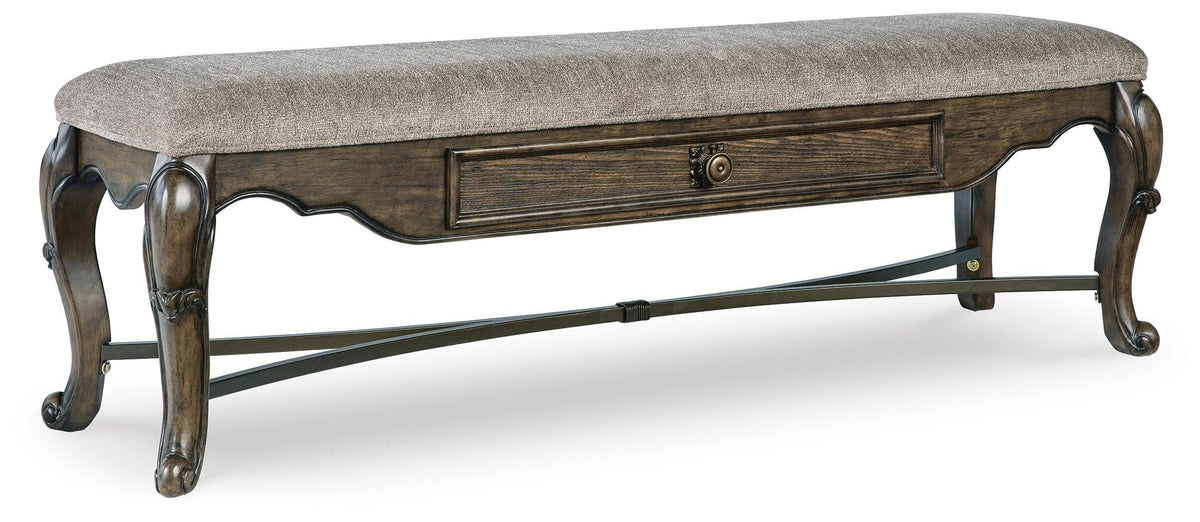 Maylee Dining Table, 6 Chairs and Bench (D947-SI) - Image 3