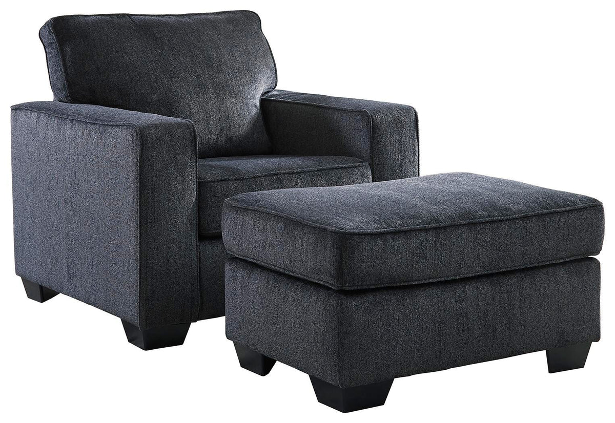 Altari Chair and Ottoman (87213-SI)