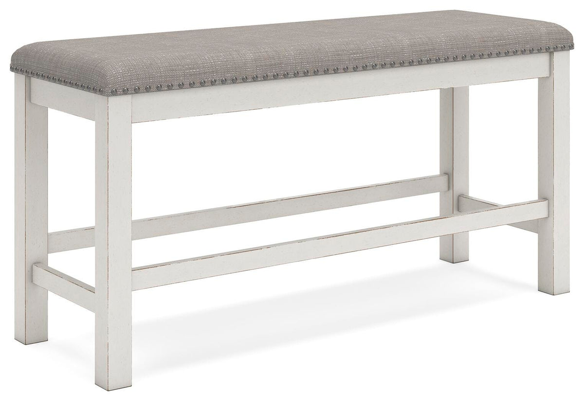 Robbinsdale Counter Height Dining Table, 4 Barstools and Bench (D642-SI) - Image 4