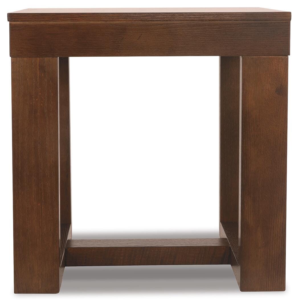 Watson Coffee Table and 2 End Tables with Console - Dark Brown  (T481-SI) - Image 3