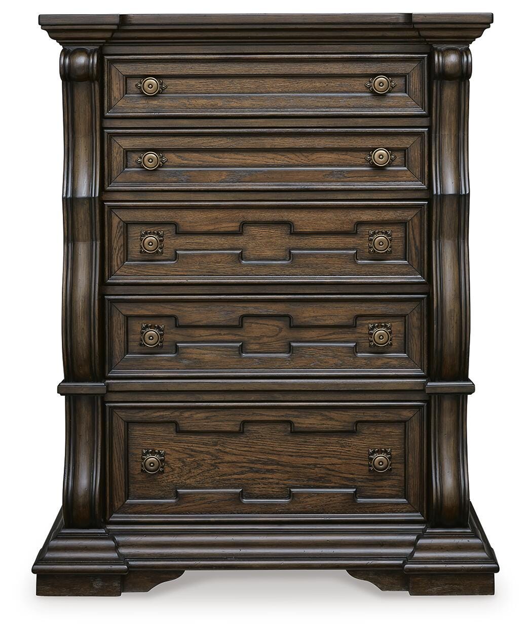 Maylee Panel Bed, Dresser, Mirror, Chest and Nightstand (B947-SI) - Image 4