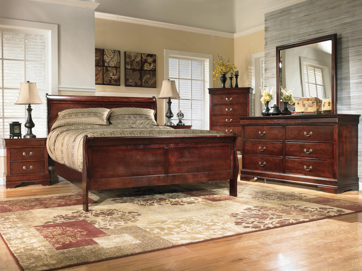 Alisdair Sleigh Bed - Reddish Brown  (B376-SI) - Image 5