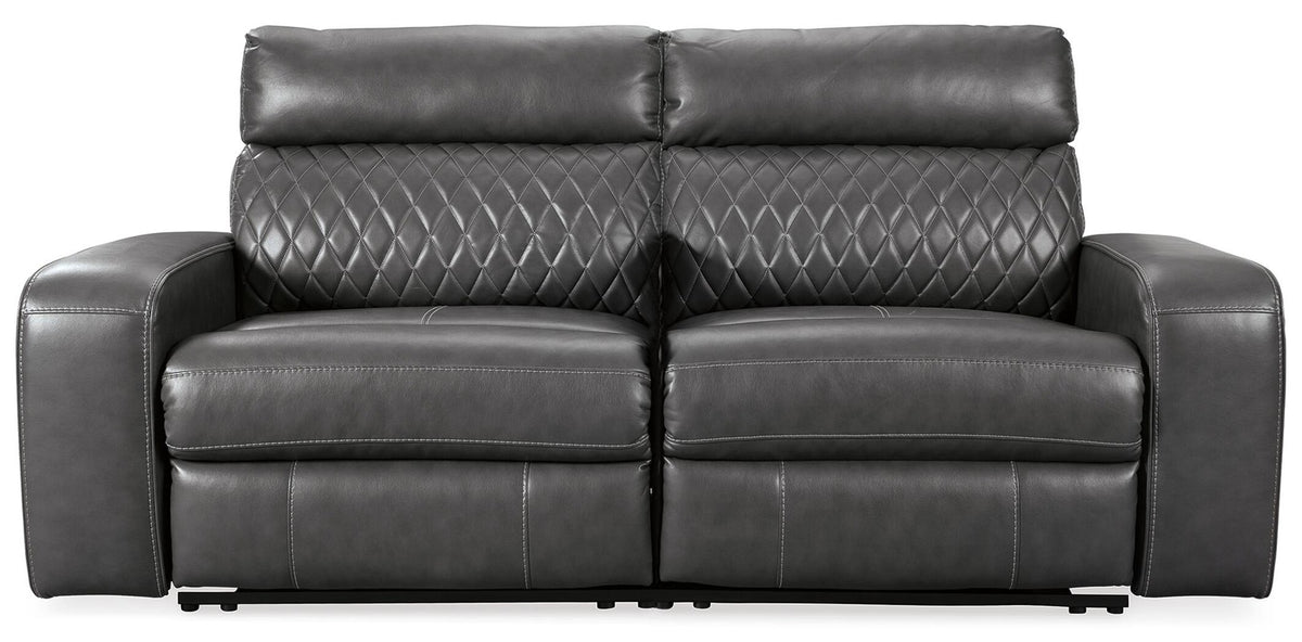 Samperstone 2-Piece Power Reclining Sectional Loveseat (55203-SI)