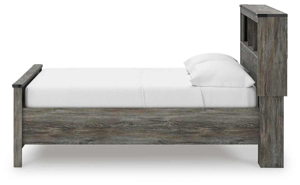 Frandern Bookcase Panel Bed with Storage, Dresser, Mirror and Chest (B4480-SI) - Image 22