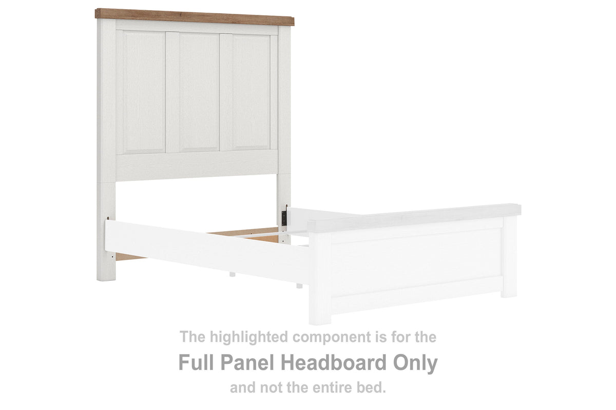 Savonport Panel Headboard - White/Brown  (B4615-SI) - Image 2
