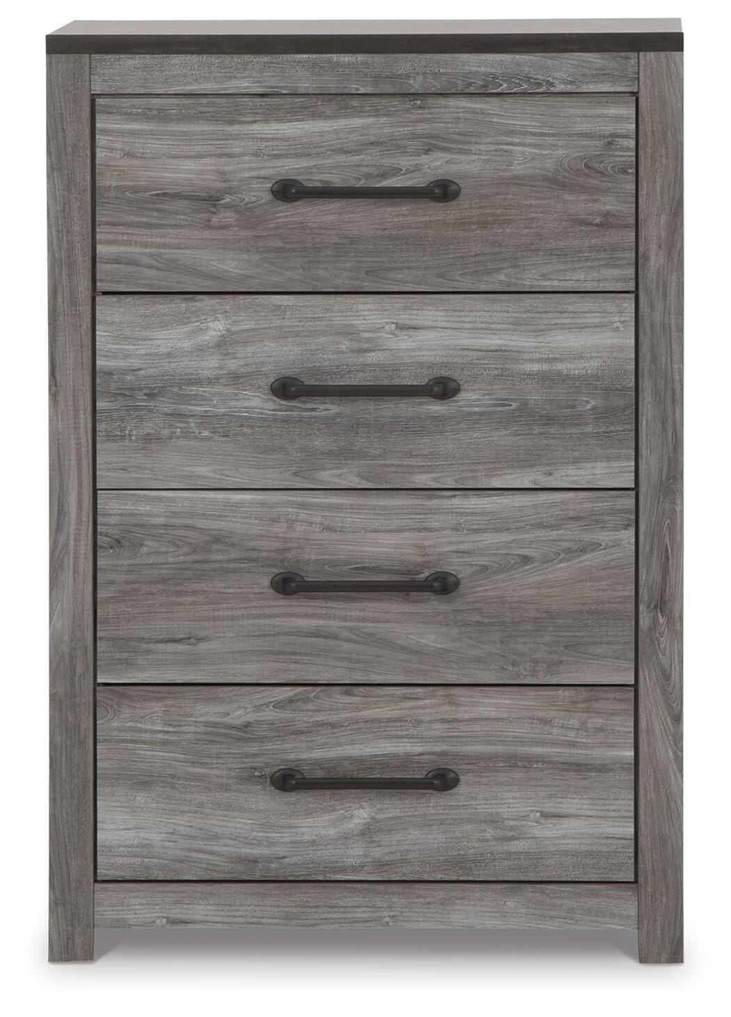 Bronyan Panel Bed, Dresser, Mirror, Chest and 2 Nightstands - Dark Gray  (B1290-SI) - Image 3
