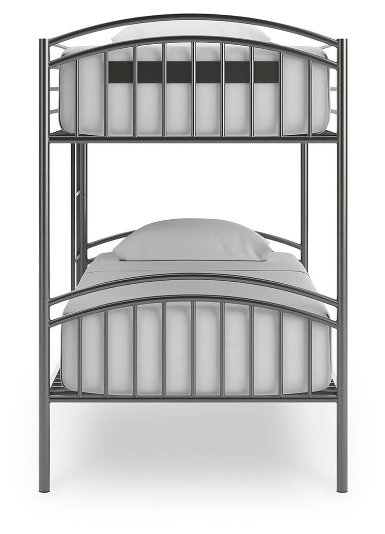 Lanceburg Twin over Twin Bunk Bed and 2 Mattresses (PCB400-SI) - Image 6