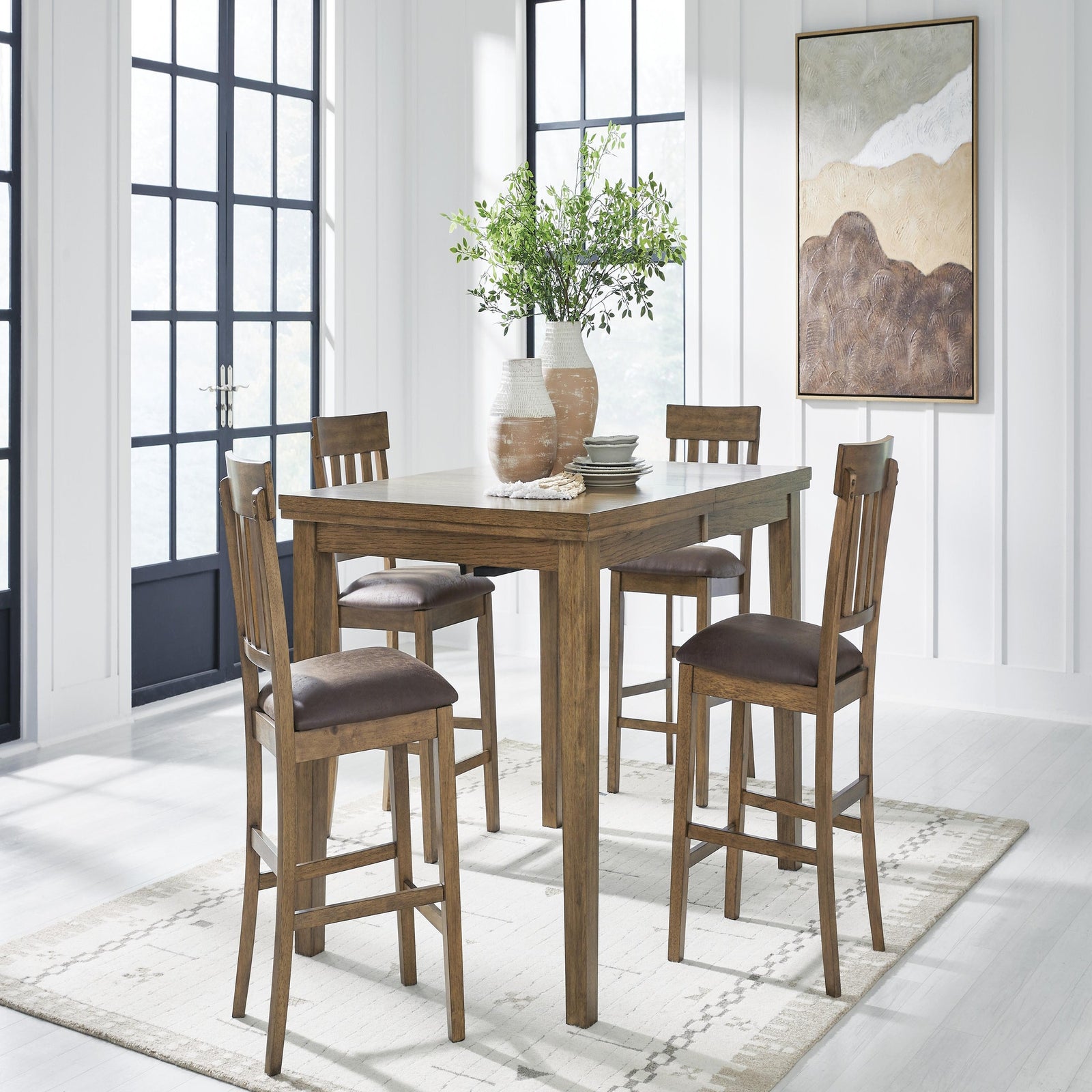 Urbinforte Counter Height Extension Dining Table and 4 Barstools (PCD592-SI) - Image 10
