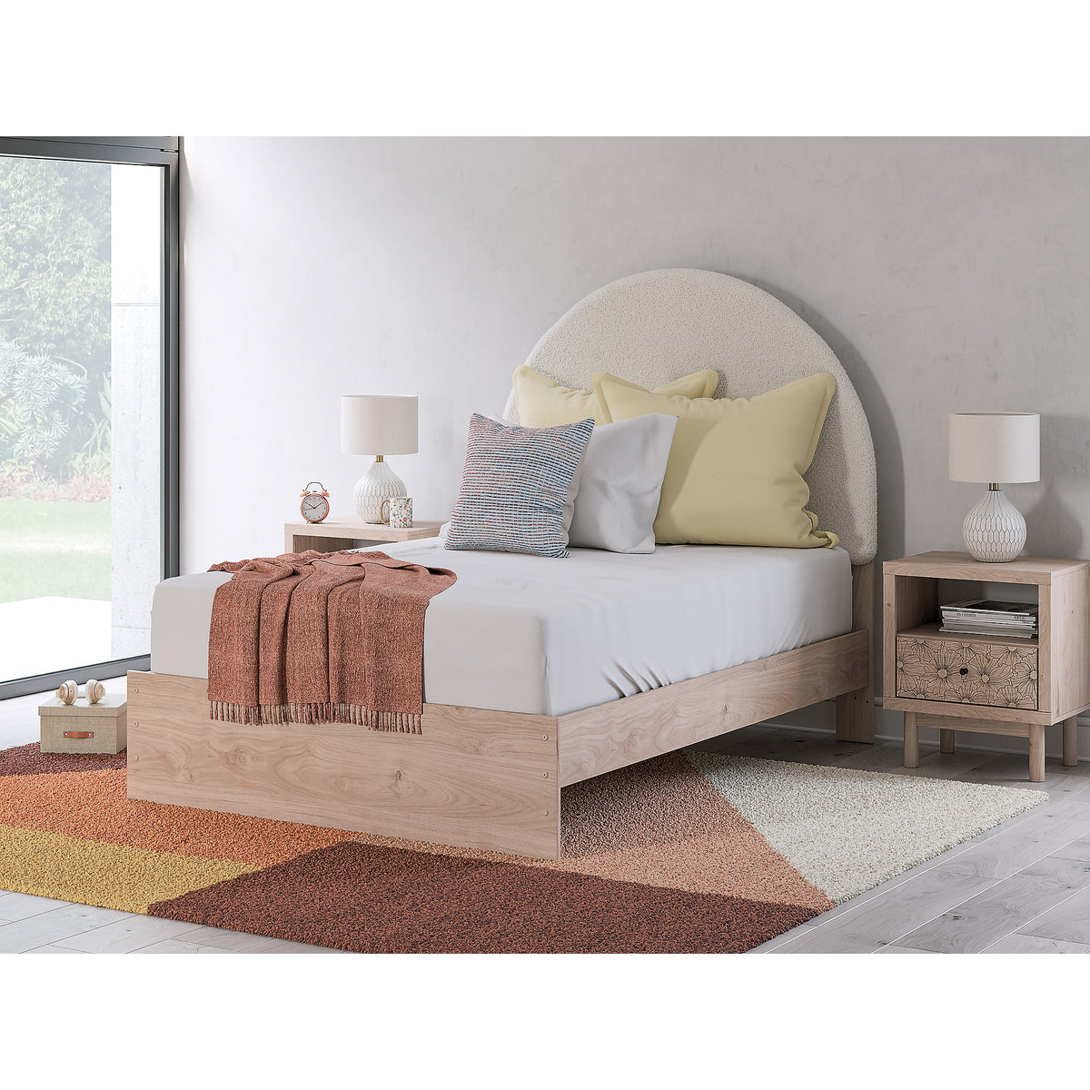 Arloster Full Upholstered Panel Bed (PCB1566-SI) - Image 8