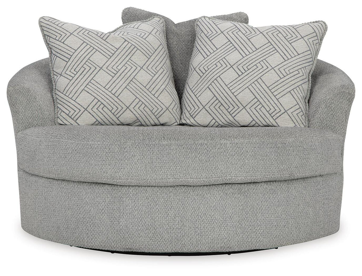 Casselbury Oversized Swivel Chair and Ottoman (52906-SI) - Image 2