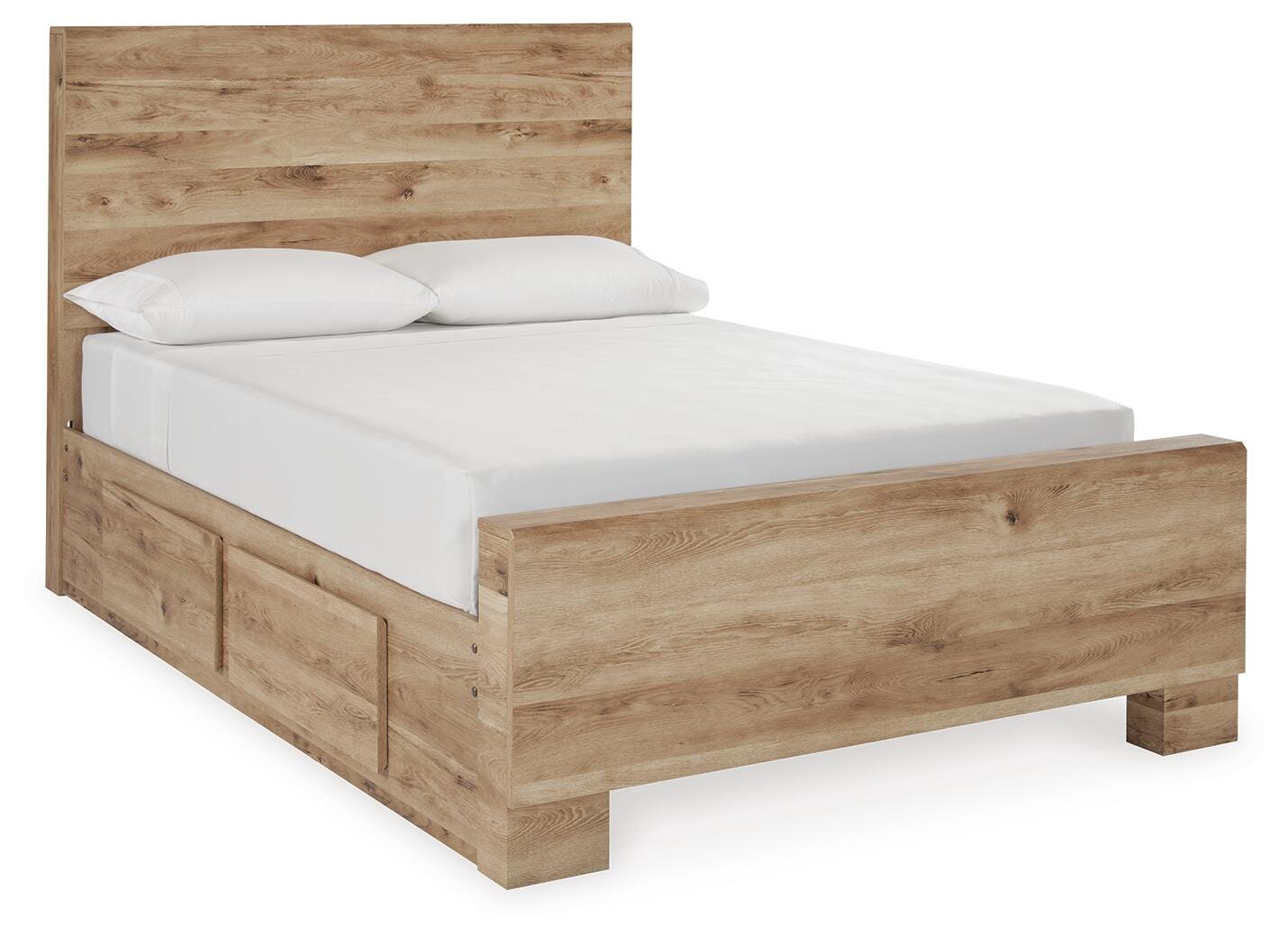 Hyanna Panel Bed with 2 Side Storage, Dresser and Mirror - Tan Brown  (B1050-SI) - Image 5