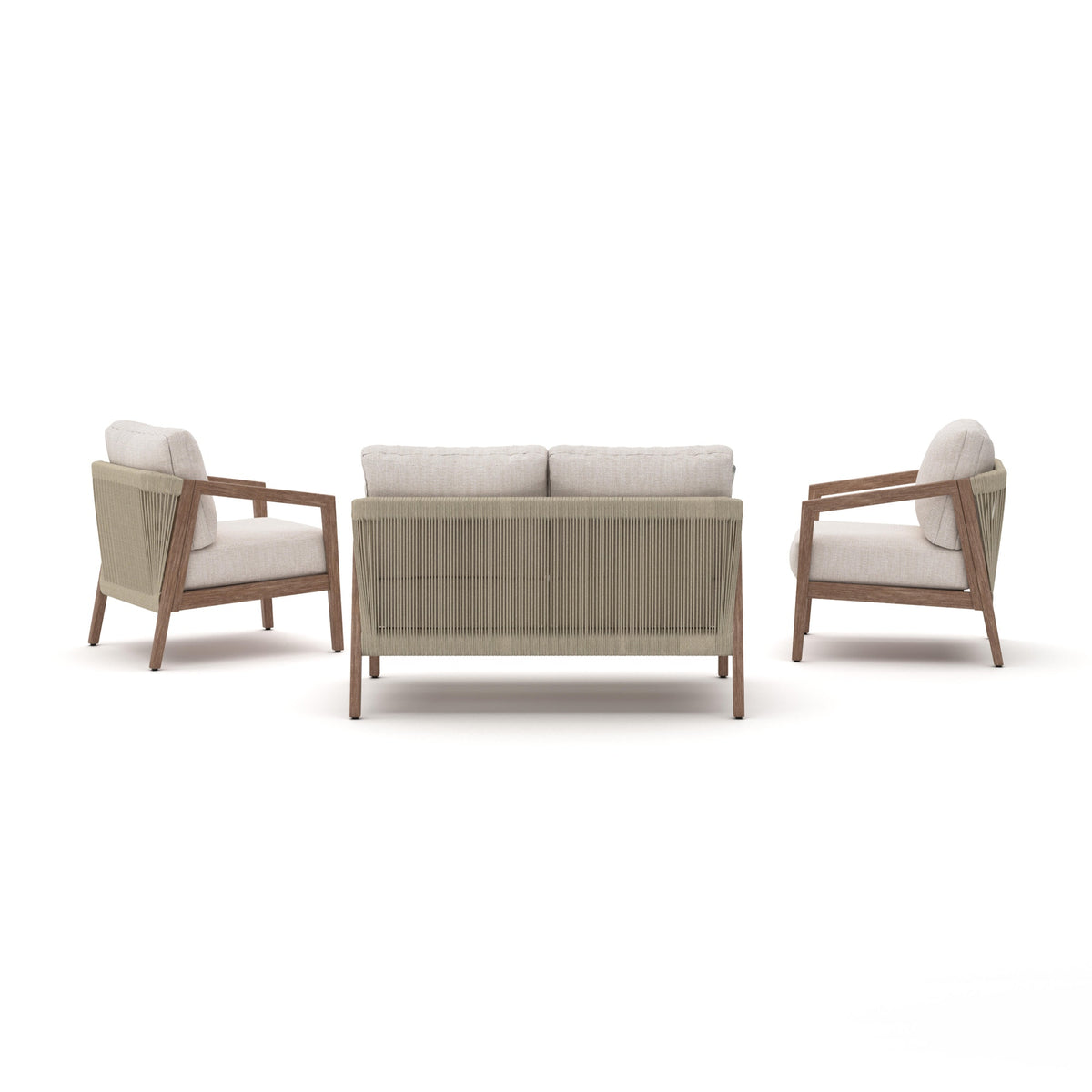 Nature Lane Outdoor Sofa/Chairs/Table (Set of 4) (PCP355-SI) - Image 5