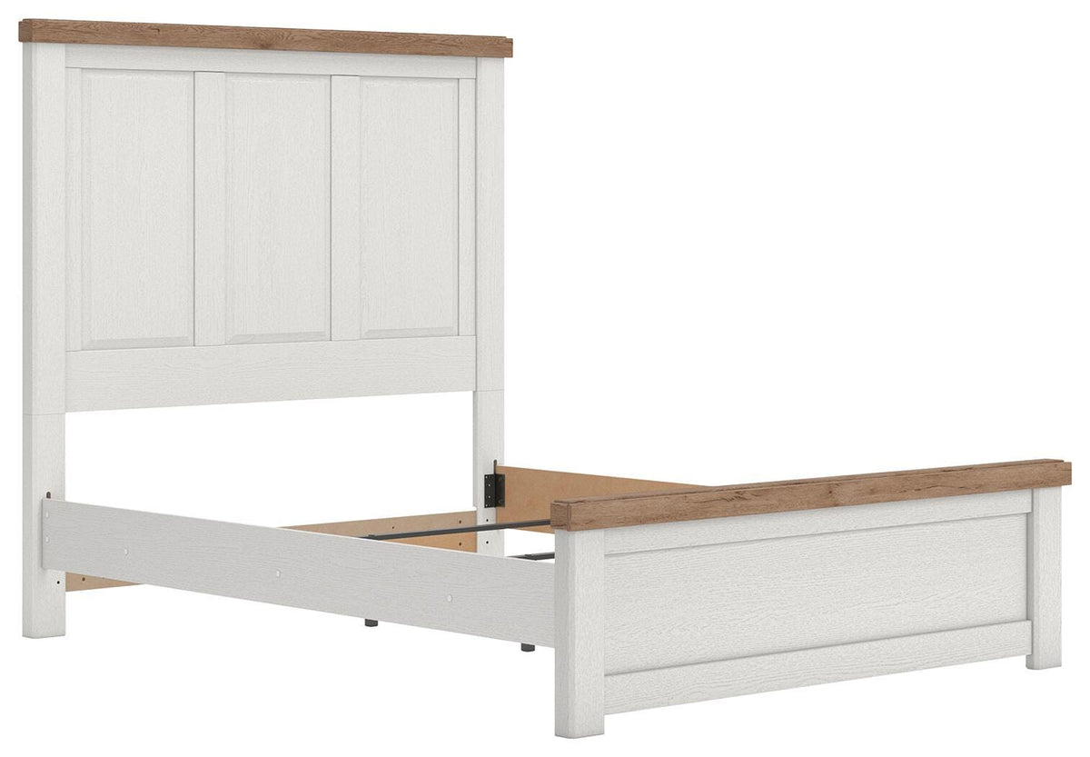Savonport Panel Bed - White/Brown  (B4615-SI) - Image 3