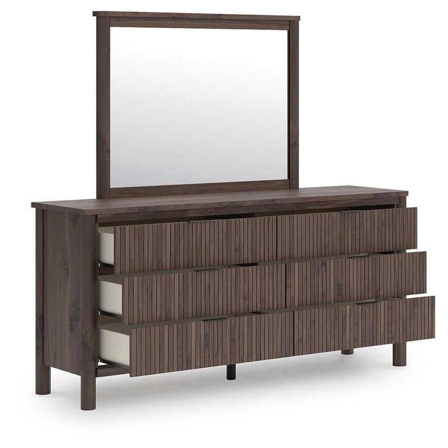Pamytta Full Panel Platform Bed, Dresser and Mirror (PCB2614-SI) - Image 11