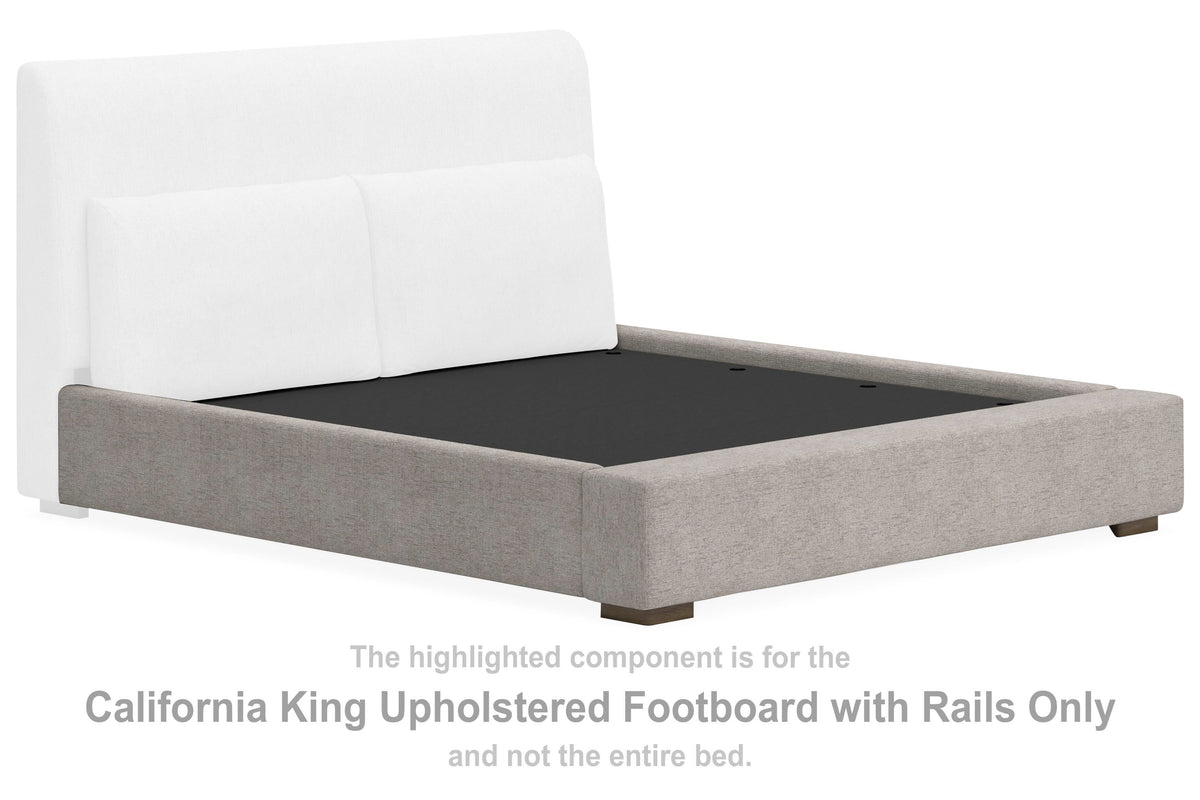 Cabalynn Upholstered Footboard with Rails - Oatmeal  (B974-SI)