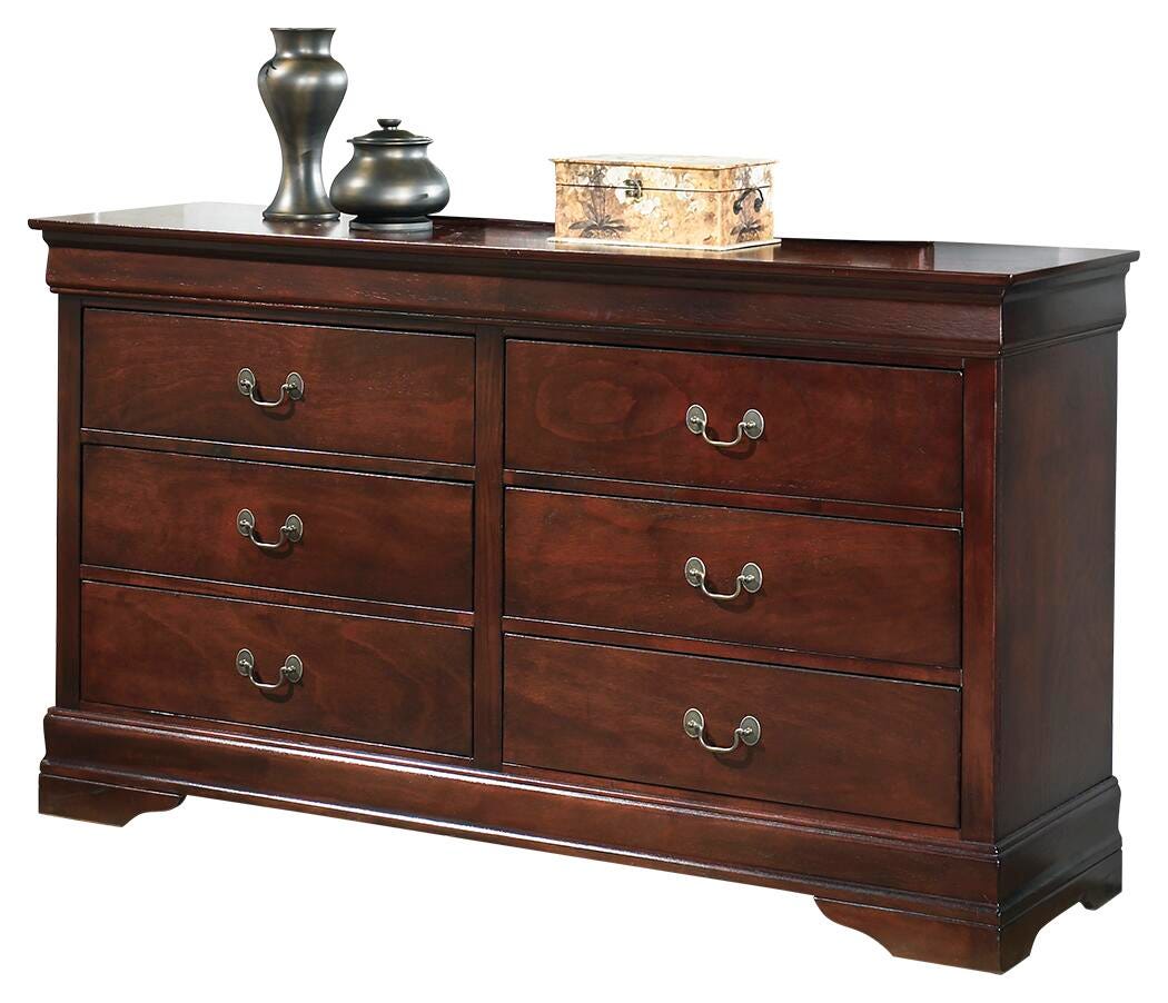 Alisdair Sleigh Bed, Dresser and Chest - Reddish Brown  (B376-SI) - Image 2
