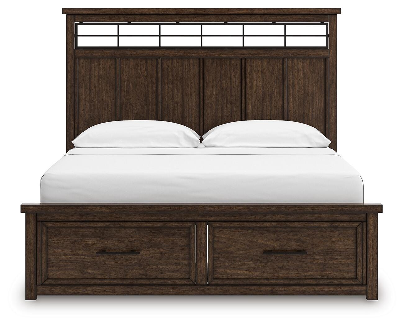 Taffenbrook Panel Storage Bed - Medium Brown  (B849-SI) - Image 5