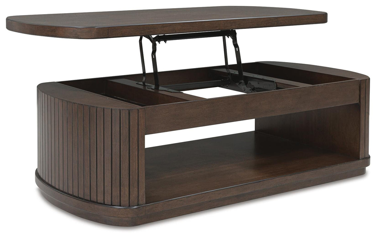 Korestone Lift-Top Coffee Table - Dark Brown  (T679-SI) - Image 2