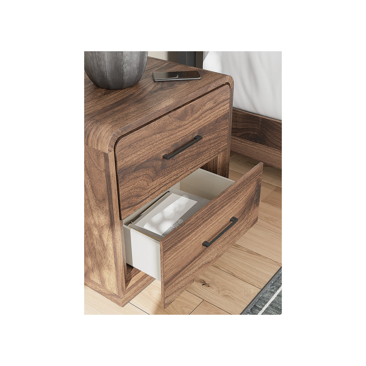 Fortlorn Queen Panel Bed, Dresser, Mirror and Nightstand (PCB386-SI) - Image 24