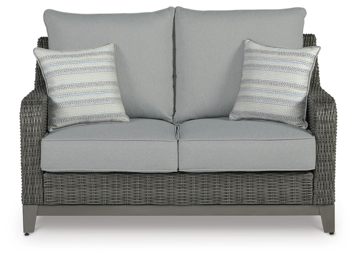 Elite Park Outdoor Loveseat with Cushion (P518-SI) - Image 6