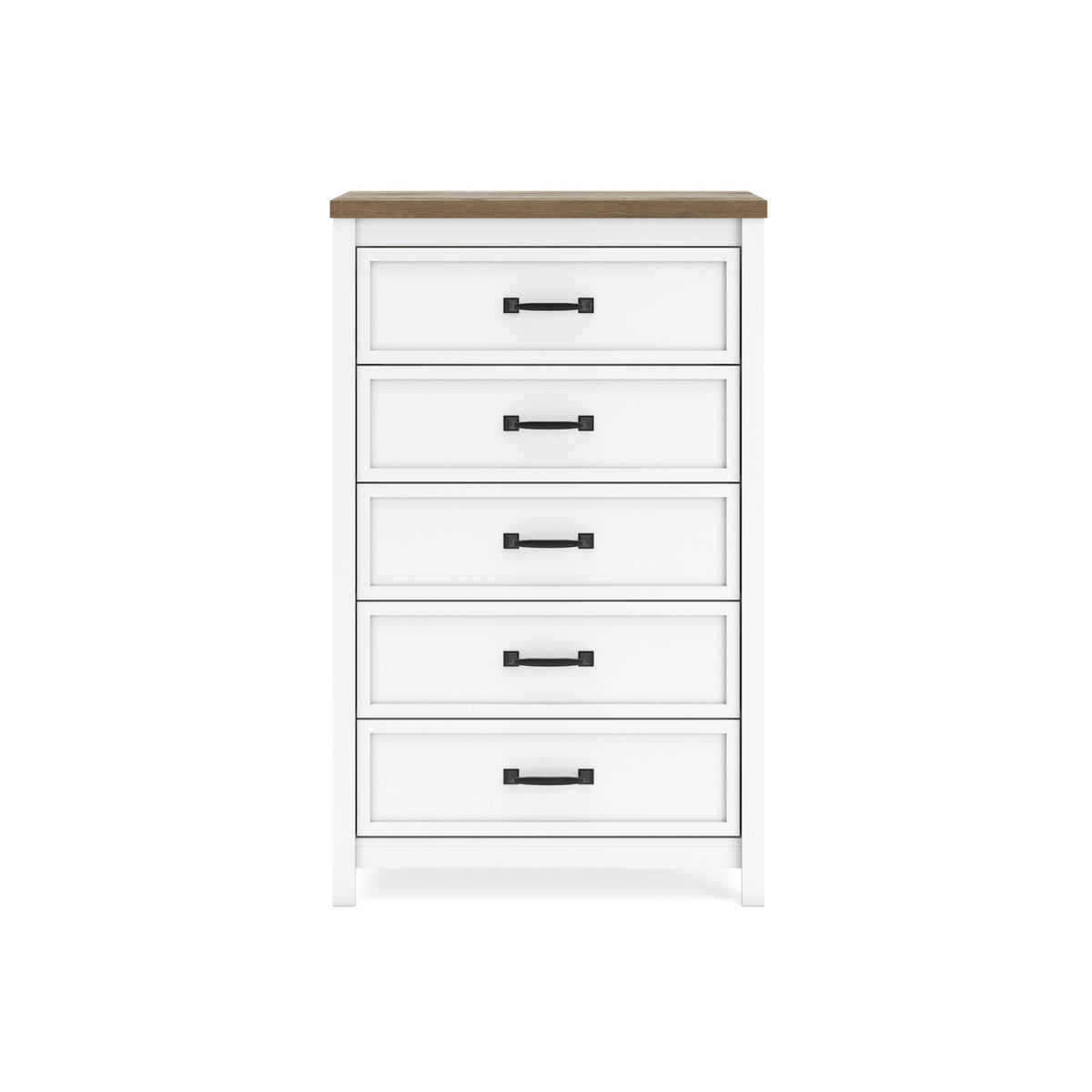 Kerisden Chest of Drawers - White/Brown  (EB1480-SI) - Image 5