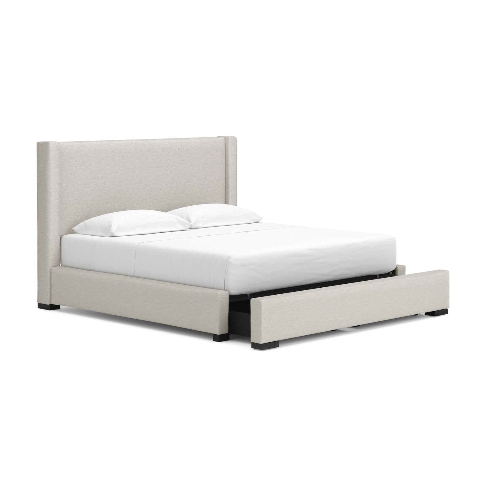 Brozmont Upholstered Storage Bed - Oatmeal  (B1045-SI) - Image 4