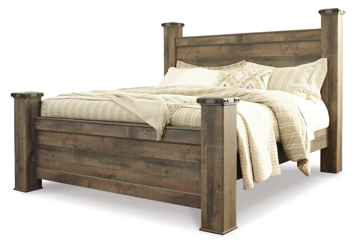 Trinell Poster Bed - Brown  (B446-SI) - Image 3